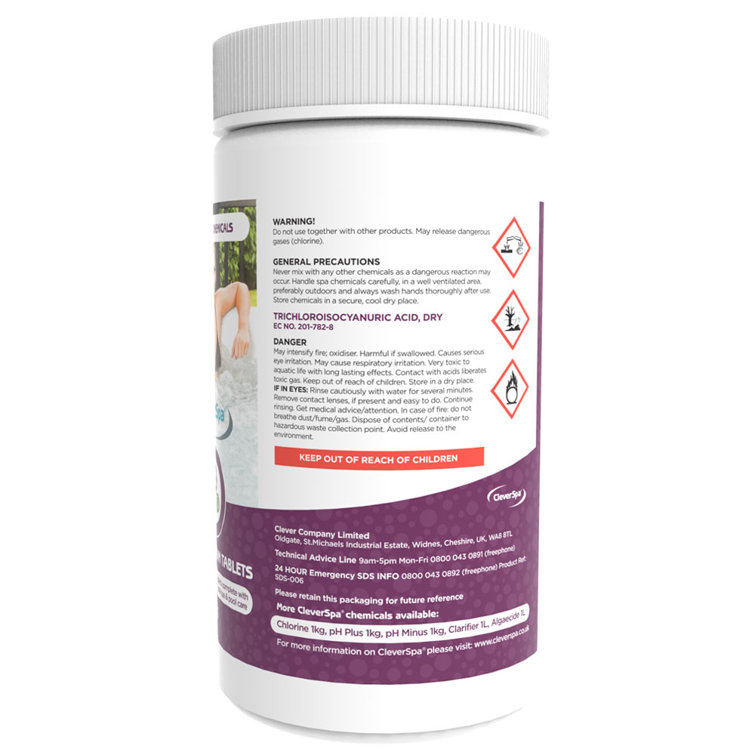 Cleverspa Multifunction Chlorine Tablets 1KG Wayfair.co.uk